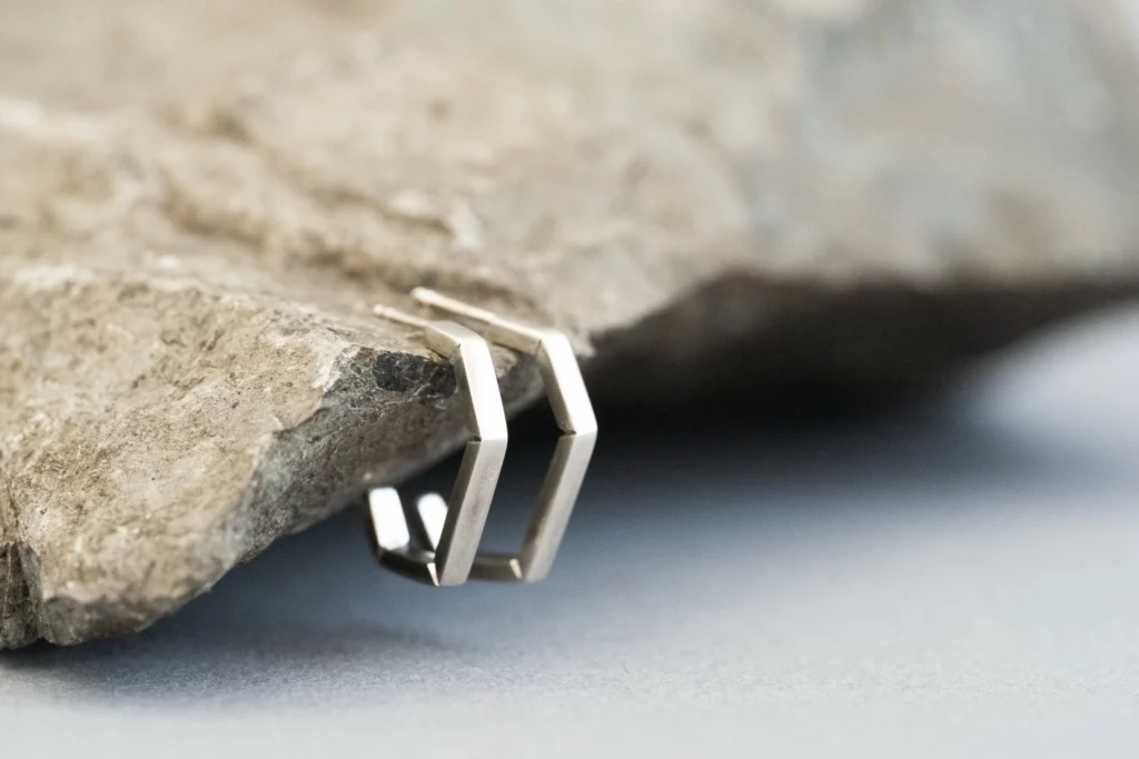 créoles faceté en argent